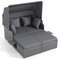 Outdoor Rattan Daybed With Canopy PE Wicker Patio Lounge Sofa Set With Cushions Poolside Garden Double Sun Bed Furniture